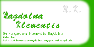 magdolna klementis business card